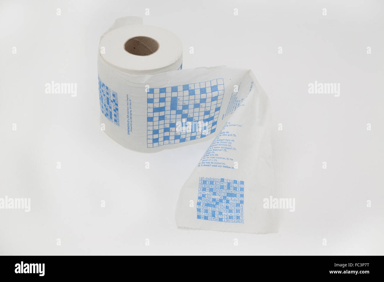 The Crossword Toilet Paper Stock Photo Alamy
