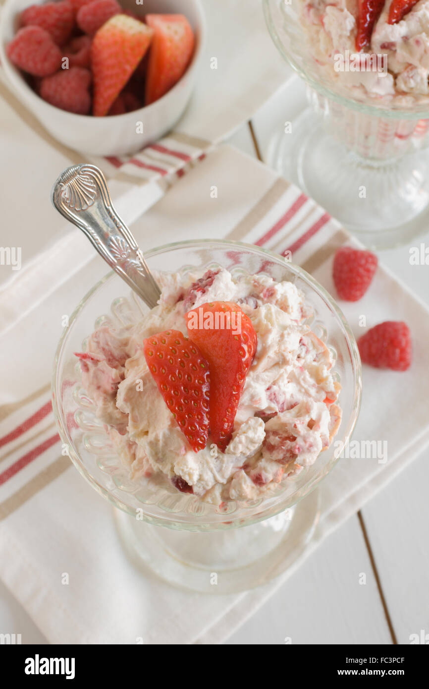 Eton mess a traditional English summer dessert made with strawberries