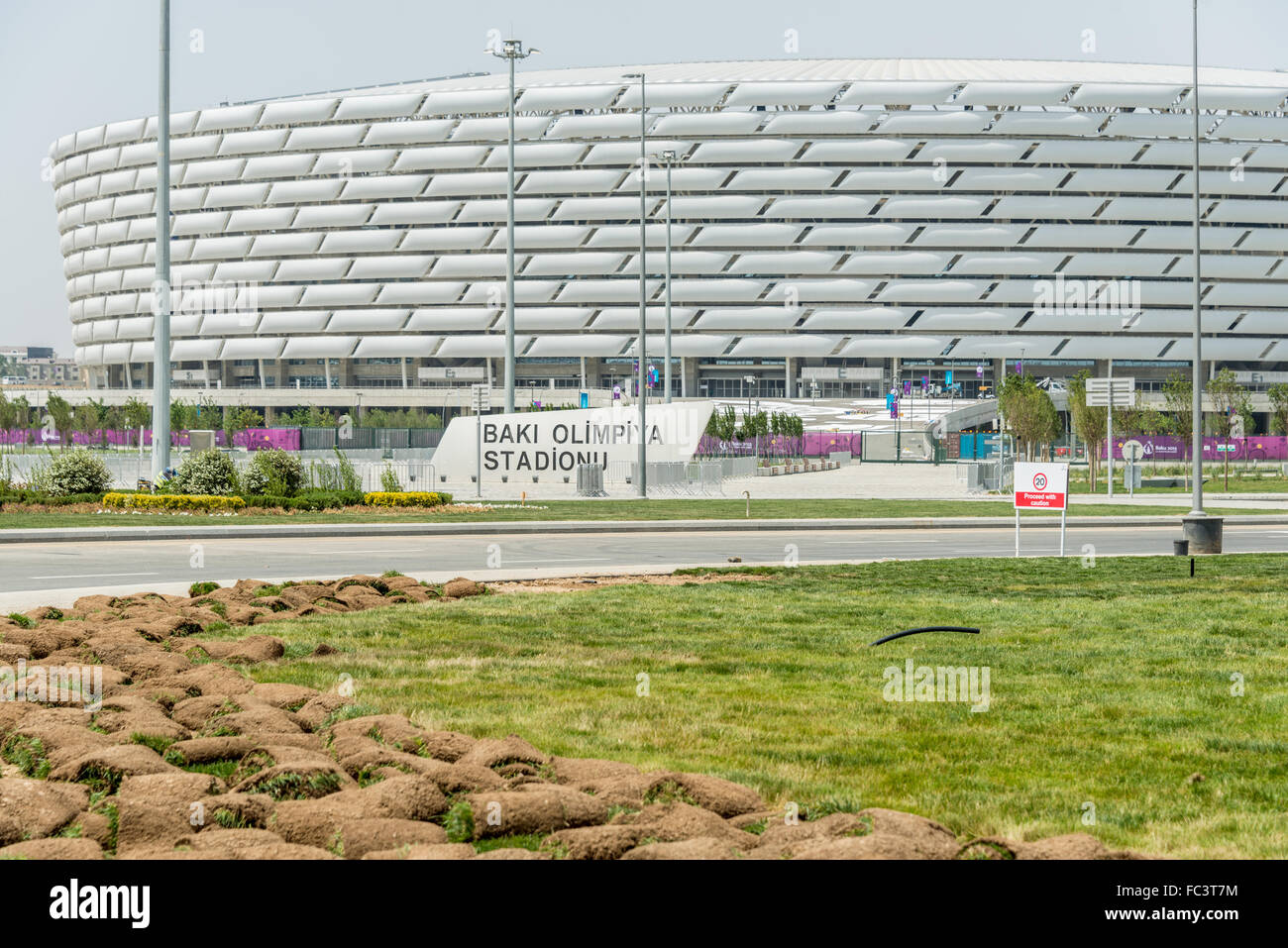 BAKU - MAY 10, 2015: Baku Olympic Stadium on May 10 in BAKU, Aze Stock Photo