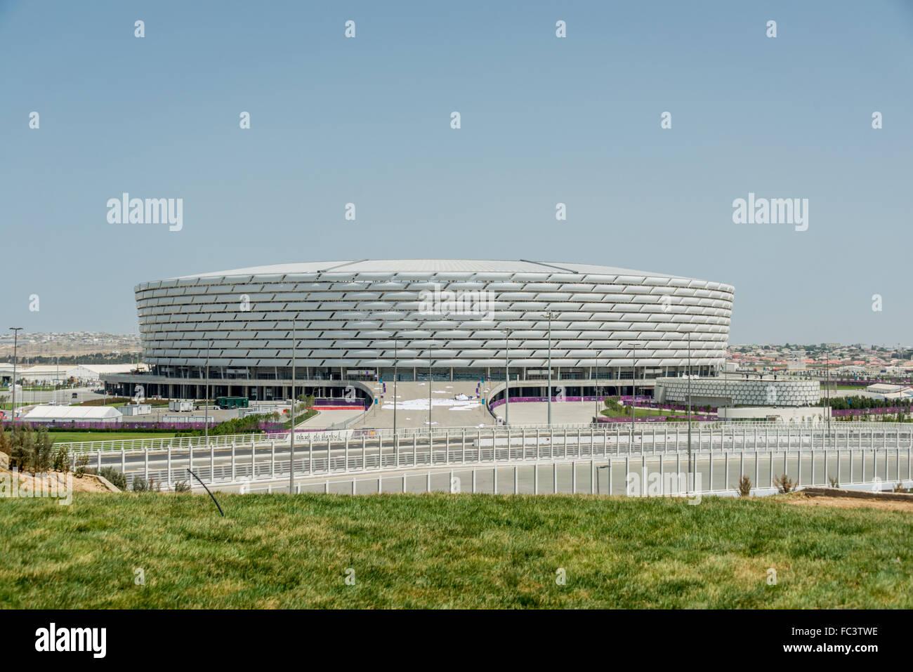 BAKU - MAY 10, 2015: Baku Olympic Stadium on May 10 in BAKU, Aze Stock Photo