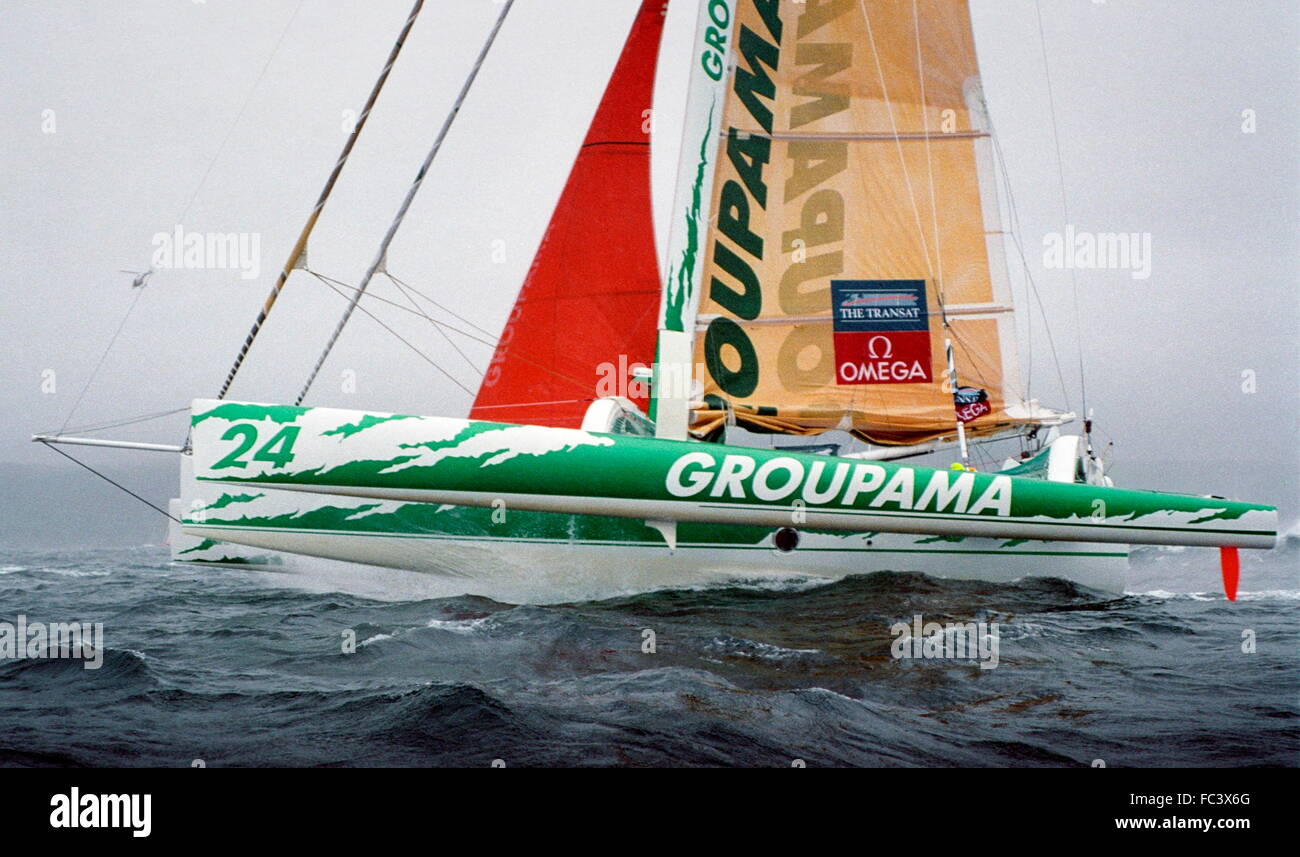 AJAX NEWS PHOTOS. 31ST MAY 2004. PLYMOUTH, ENGLAND. - YACHT RACE - TRANSAT START - TRIMARAN GROUPAMA (FR). PHOTO:JONATHAN EASTLAND/AJAX.   REF 43105 9 Stock Photo