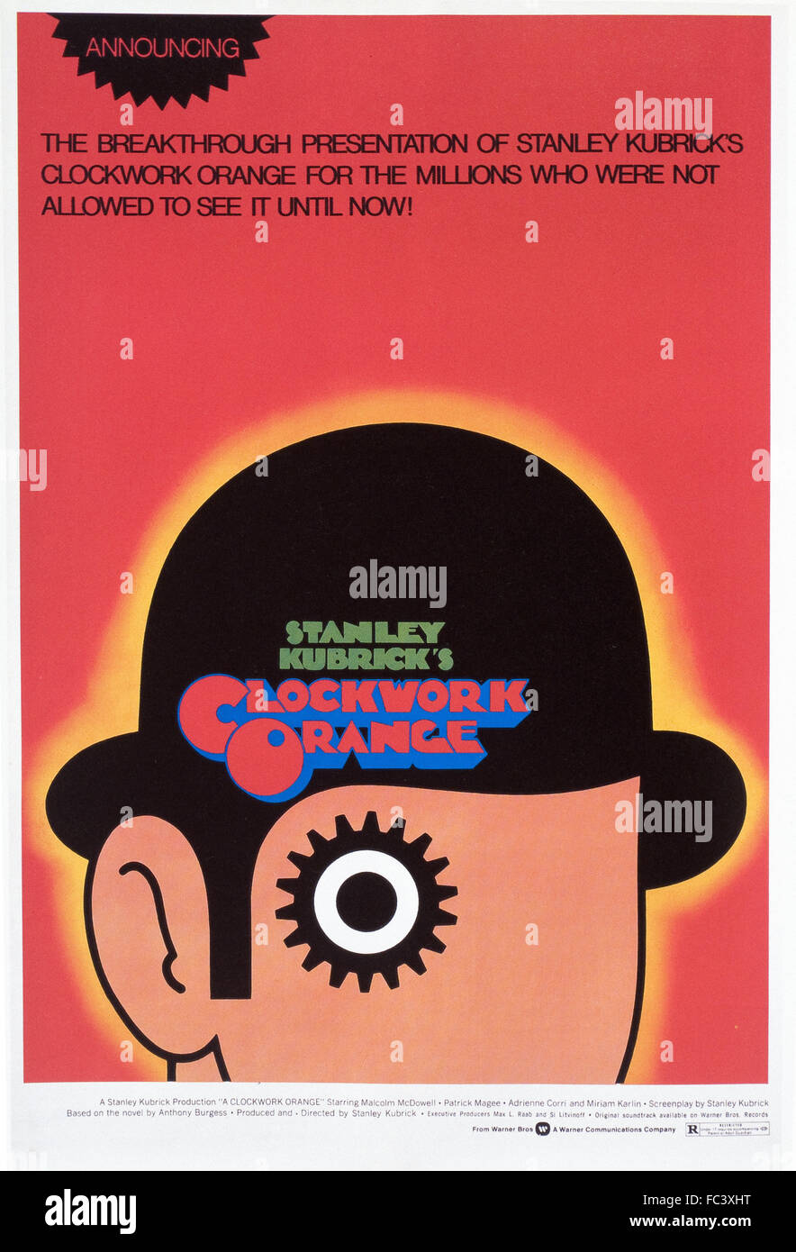 Clockwork Orange - Movie Poster - 1972 Stock Photo
