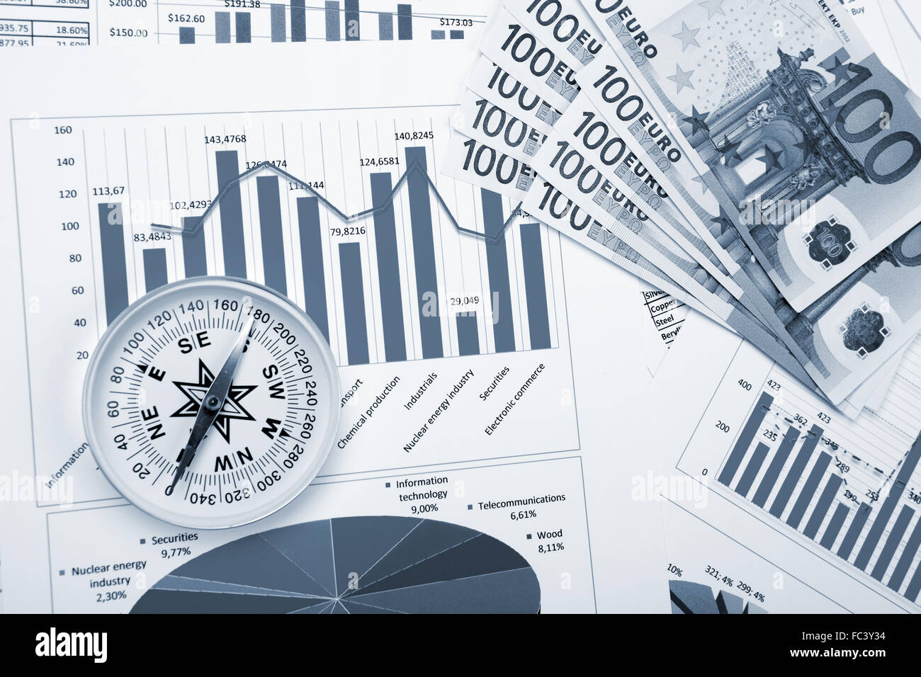 financial charts and graphs on the table Stock Photo - Alamy