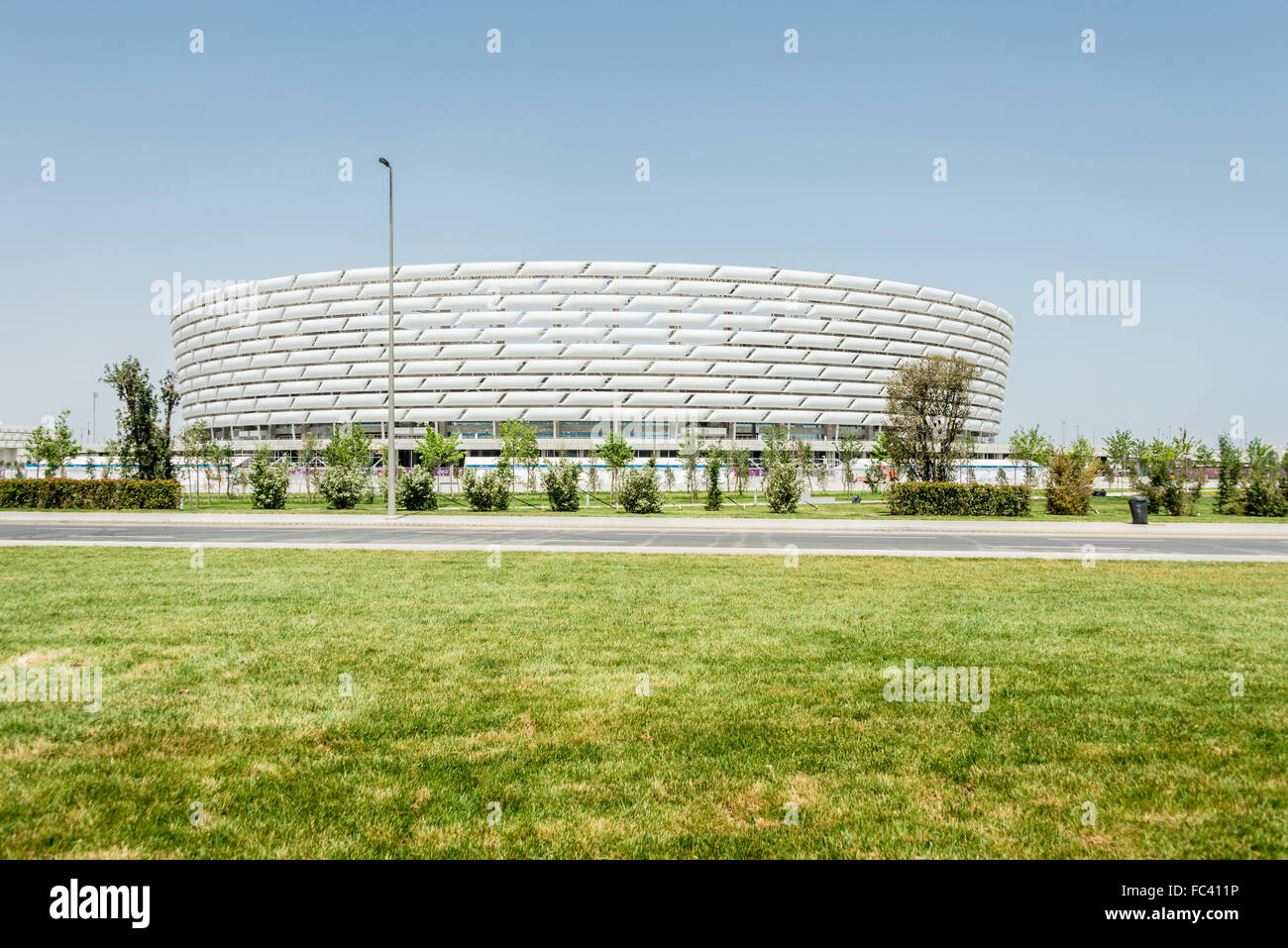 BAKU - MAY 10, 2015: Baku Olympic Stadium on May 10 in BAKU, Aze Stock Photo