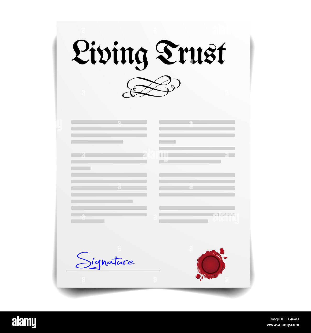 Living Trust Stock Photo