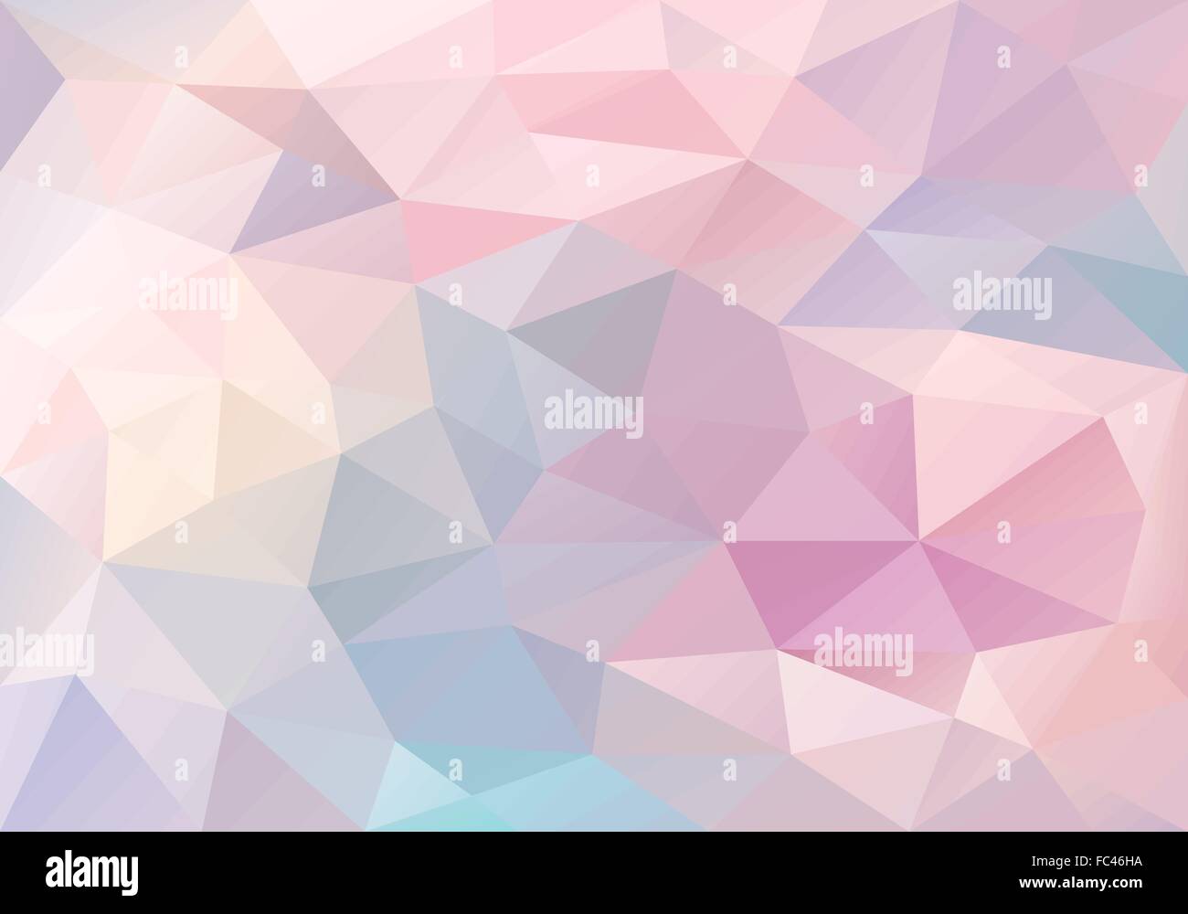 abstract pastel blue and pink low poly background, vector design element Stock Vector