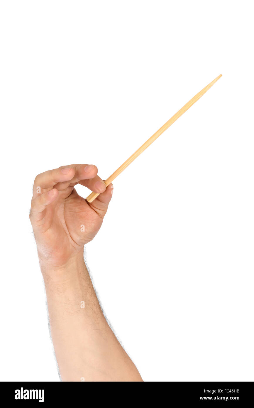 Music conductor hand Stock Photo Alamy