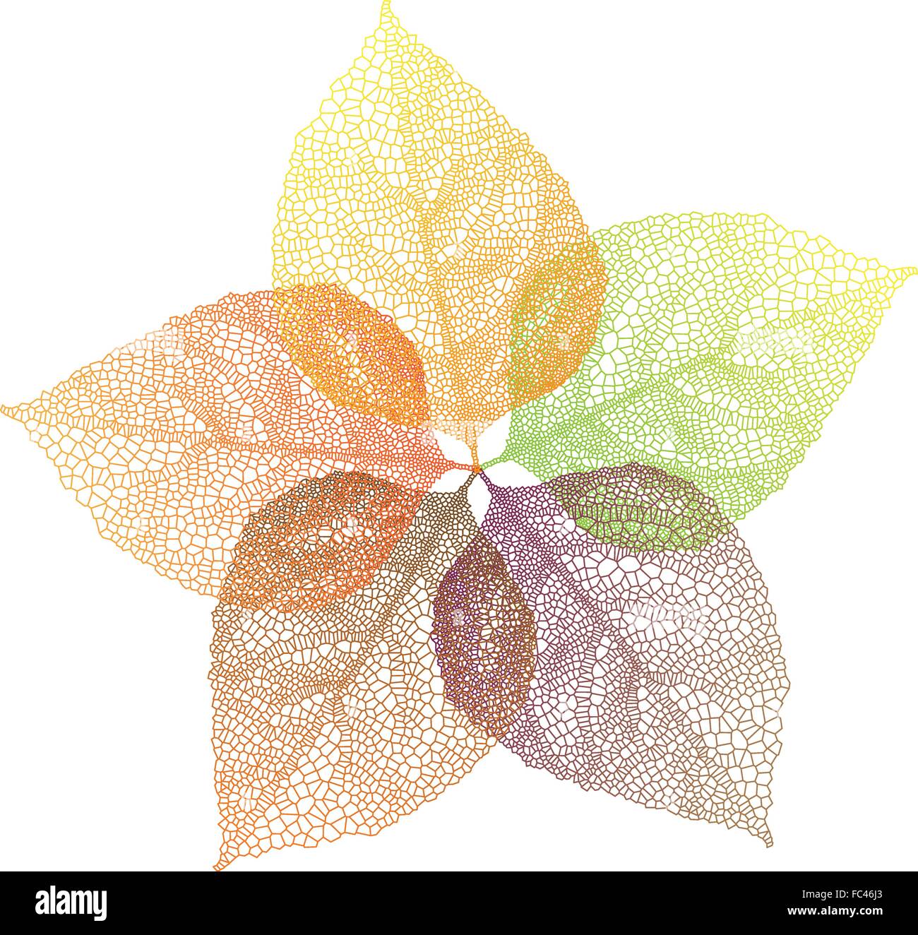colorful leaves, vector Stock Vector