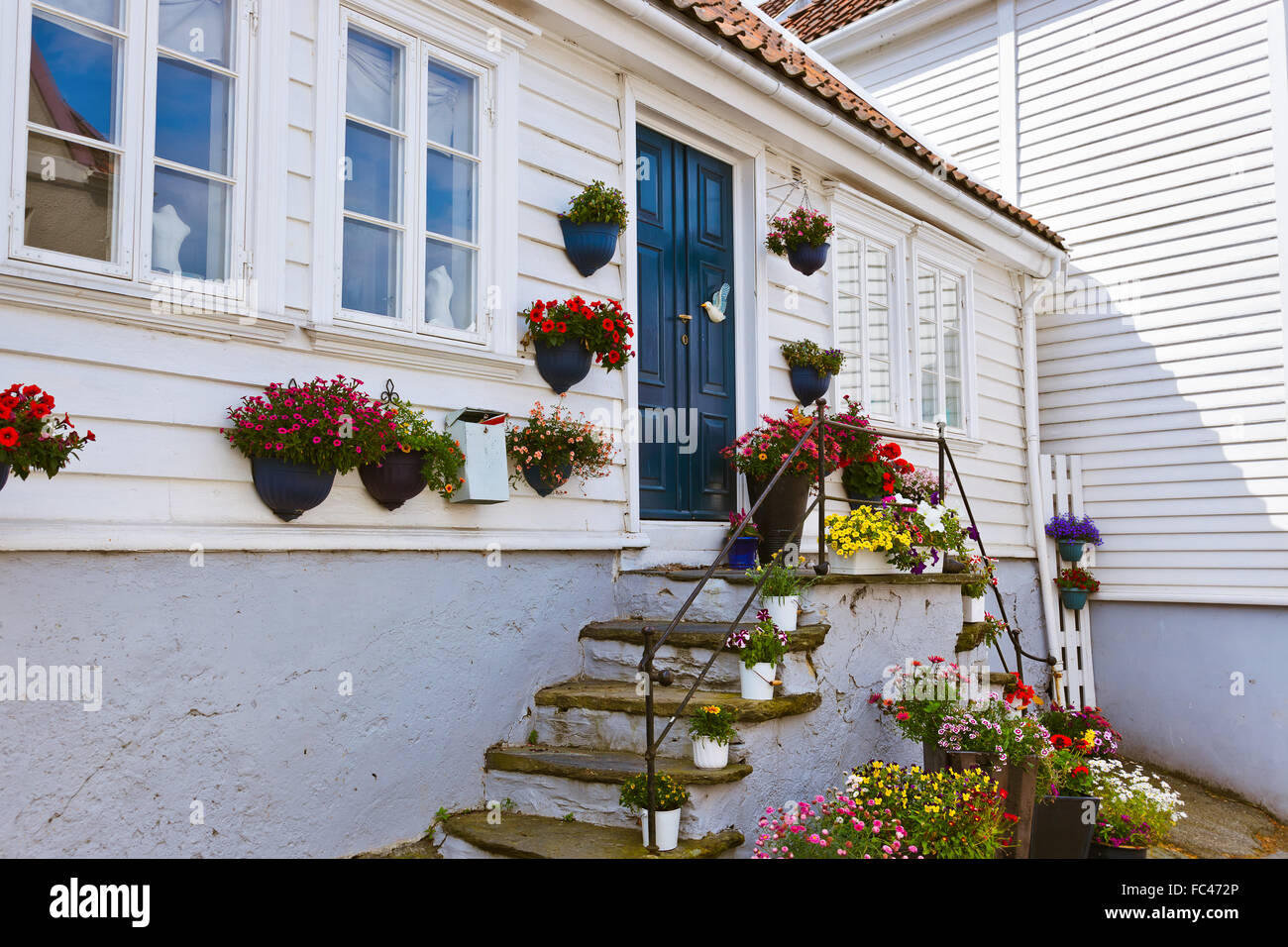 Old centre of Stavanger - Norway Stock Photo