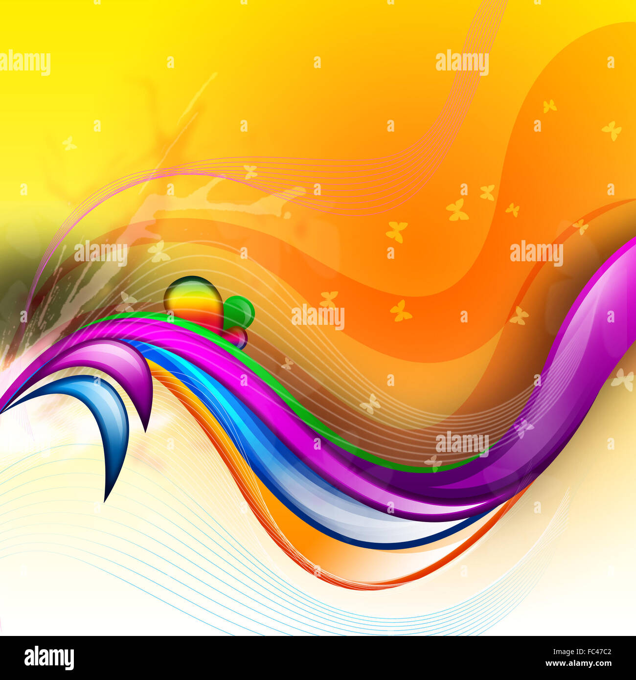 Colourful abstract illustration background with different elements ...