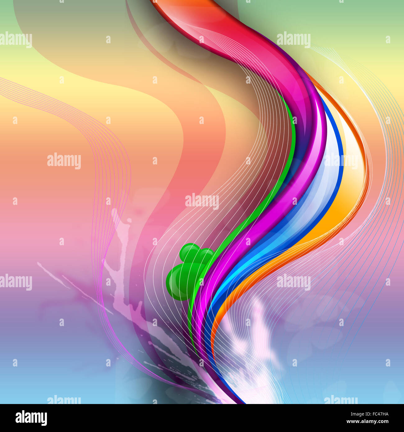 Colourful abstract illustration background with different elements ...