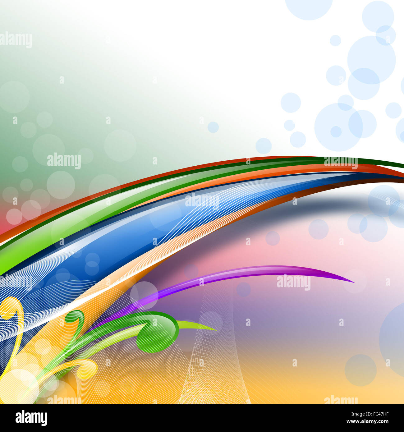 Colourful abstract illustration background with different elements ...