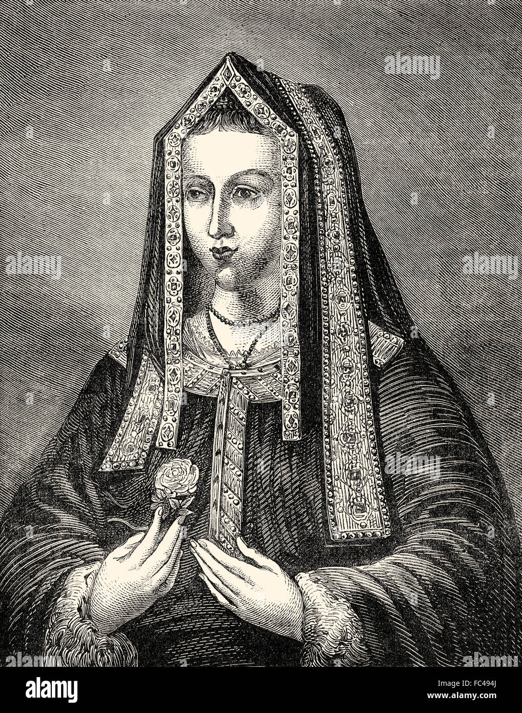 Elizabeth of York, 1466-1503, queen consort of England from 1486 until ...