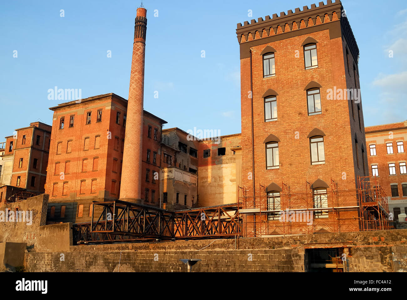 Torre del Greco, Campania, italy. The ex Molini Meridionali Marzoli (mill). Stock Photo