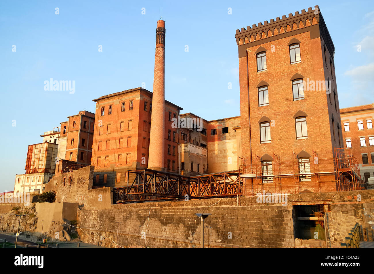 Torre del Greco, Campania, italy. The ex Molini Meridionali Marzoli (mill). Stock Photo