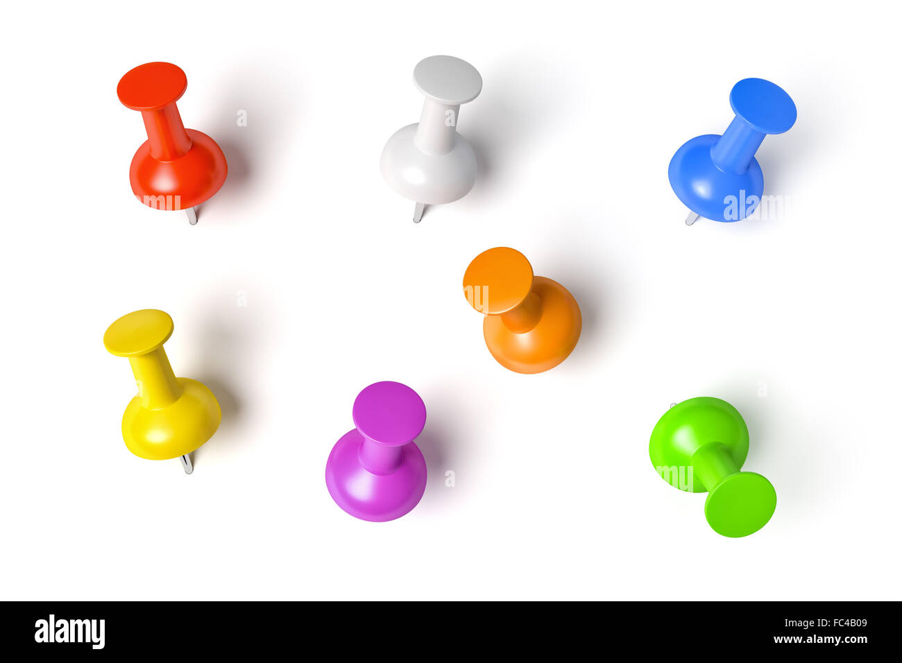 push pins set Stock Photo Alamy