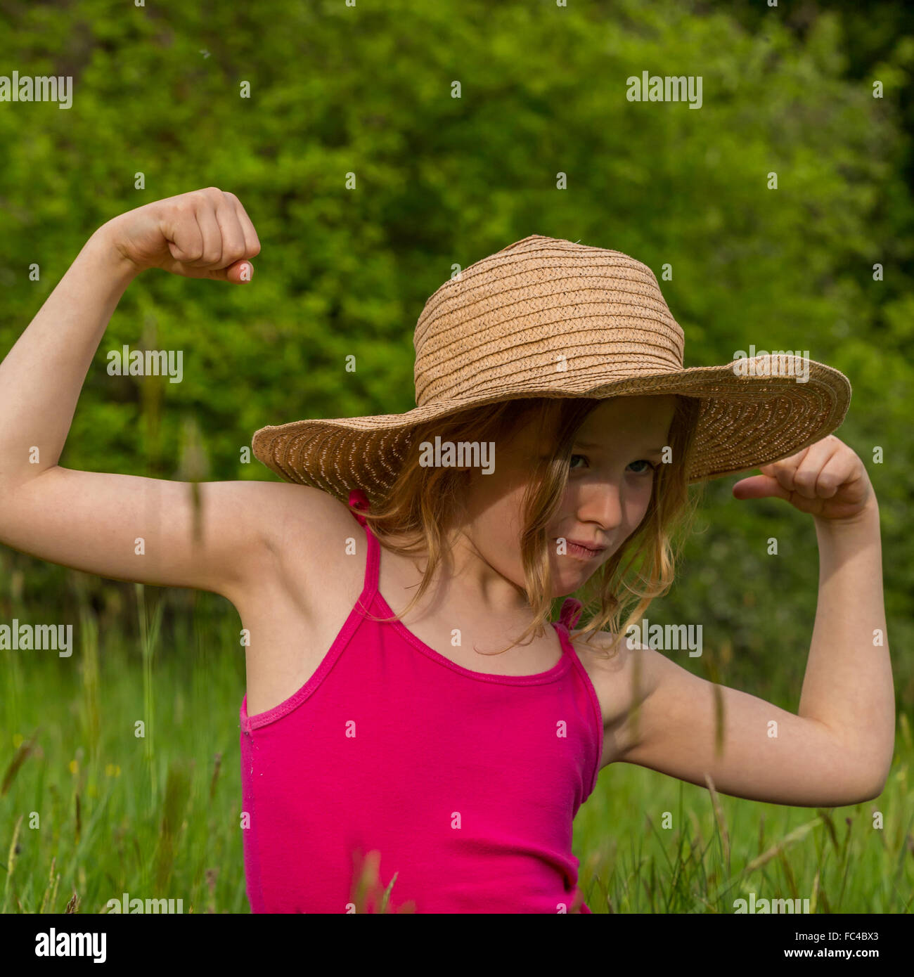 portrait of a little girl with a hat Stock Photo - Alamy