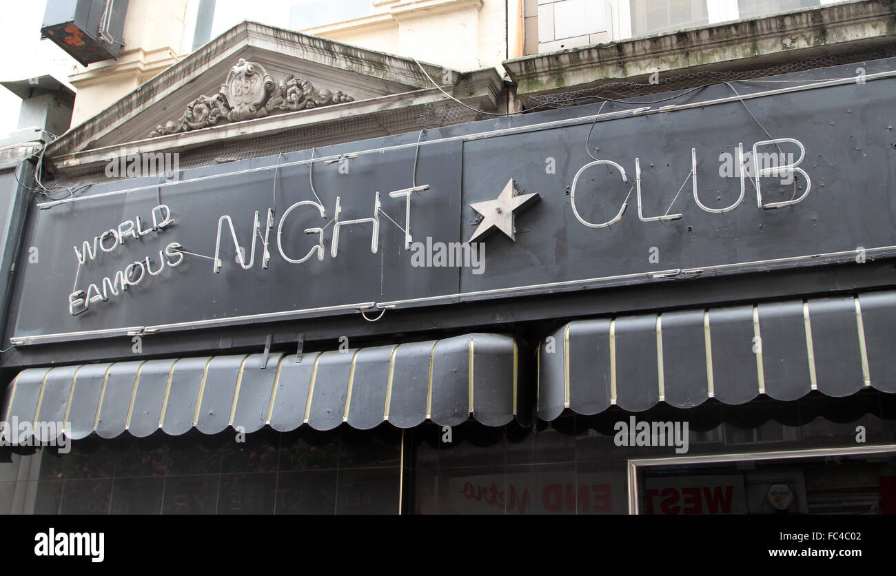Night Club sign in Soho, London Stock Photo