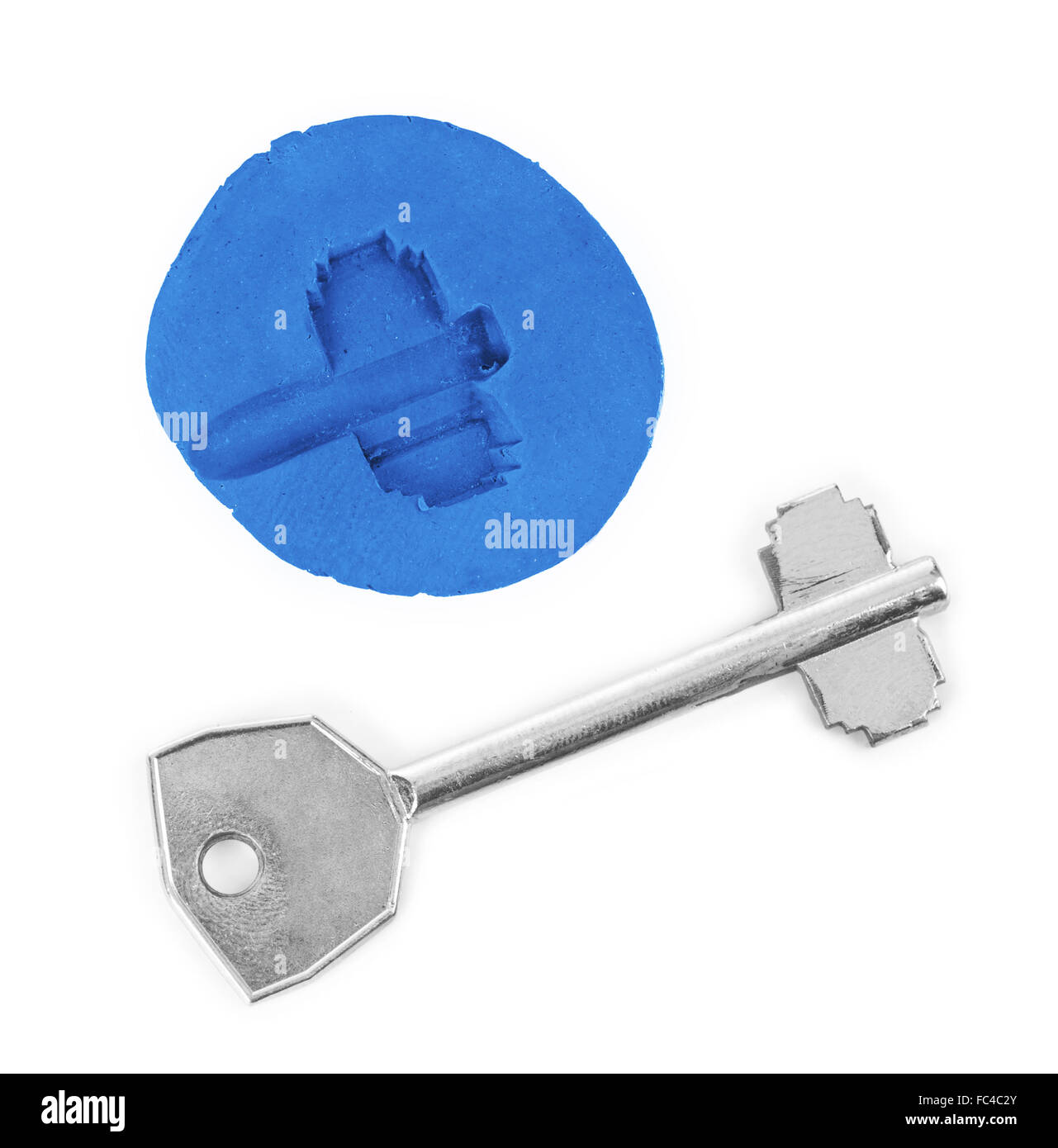 Key impression security concept Stock Photo Alamy