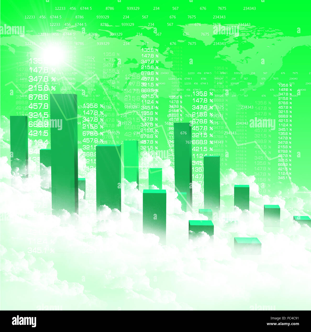 financial and business chart and graphs as symbols of growth Stock ...