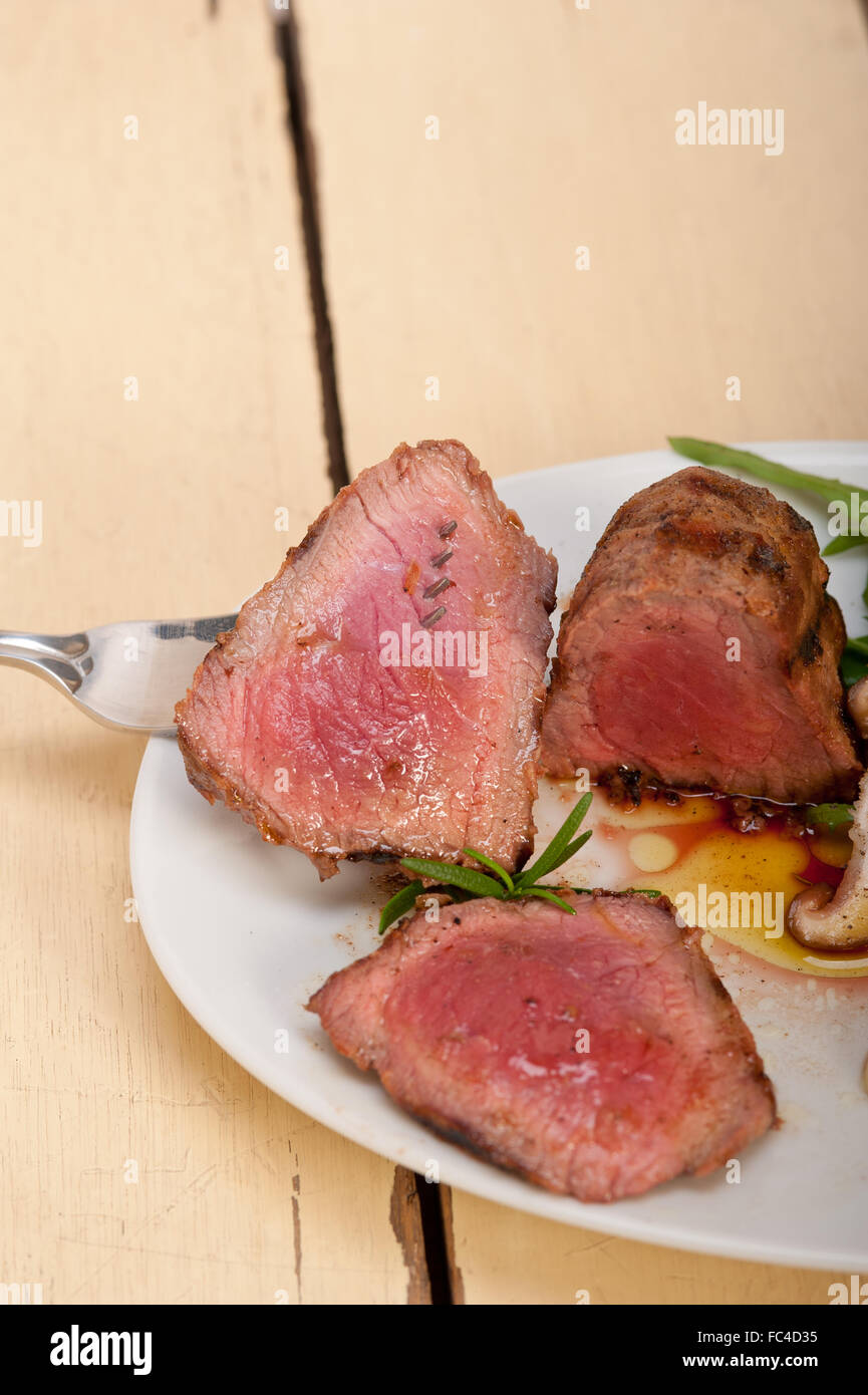 beef filet mignon grilled with vegetables Stock Photo Alamy