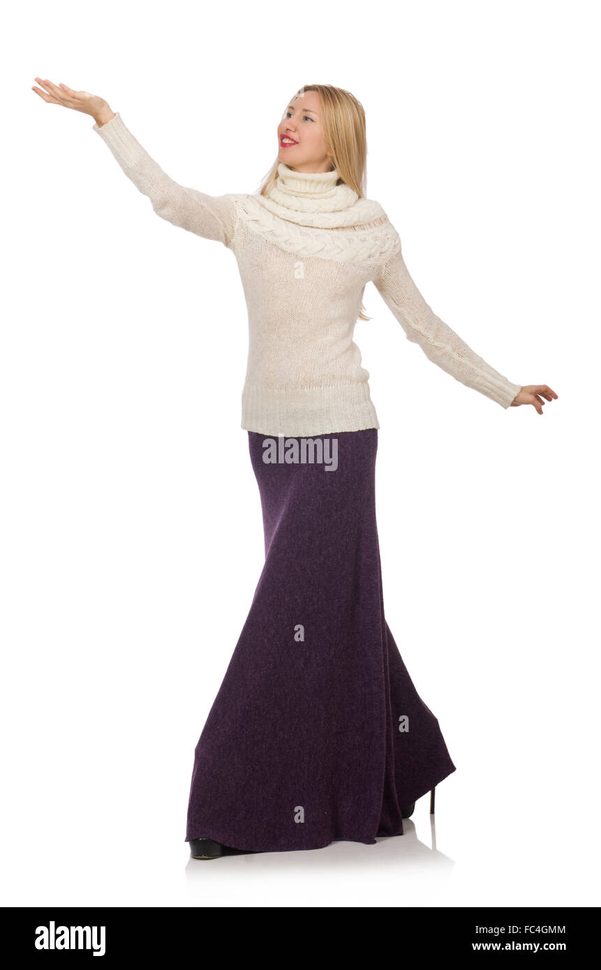 Woman in long dress lifting hi-res stock photography and images - Alamy