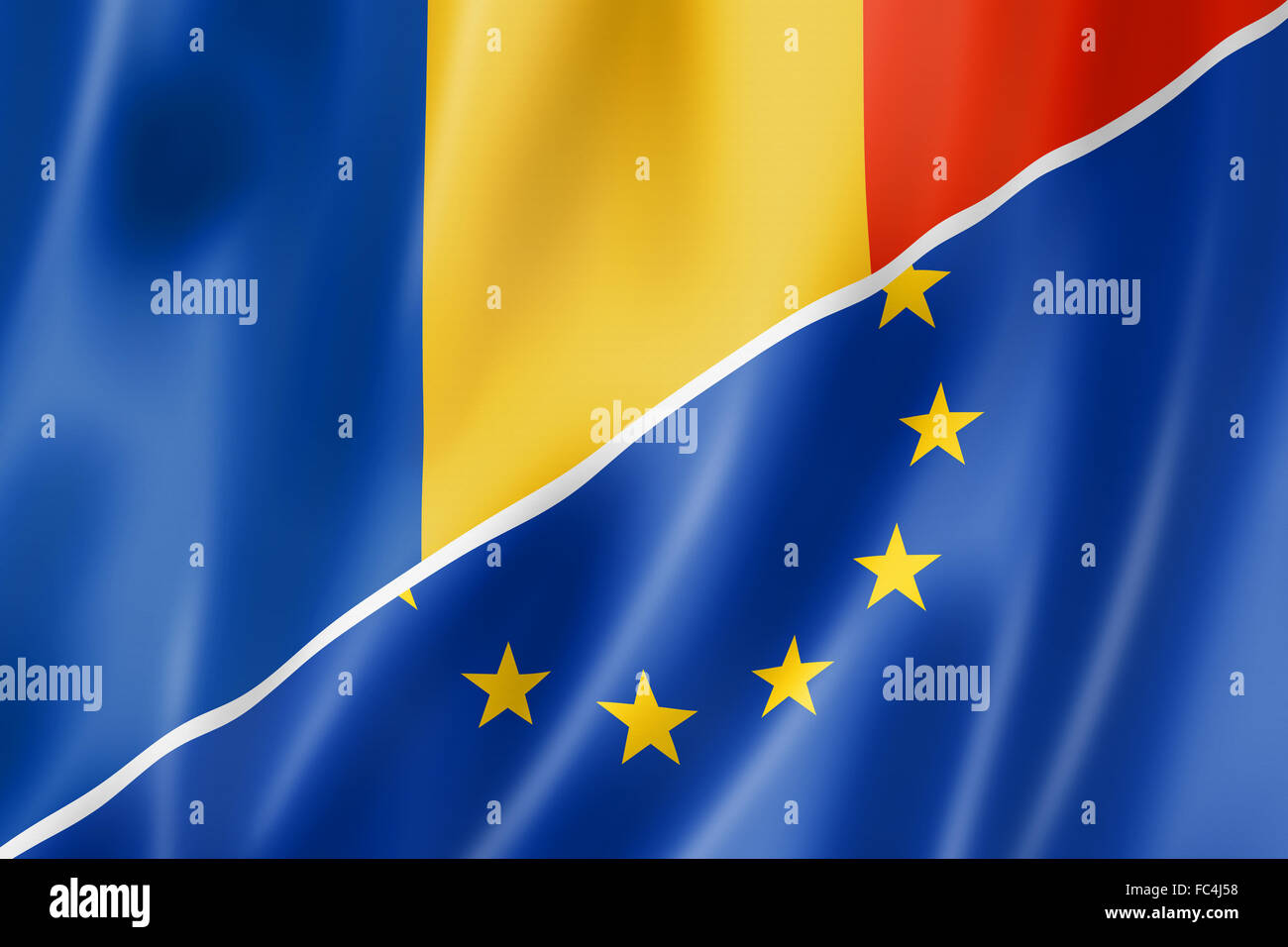 romania-and-europe-flag-stock-photo-alamy