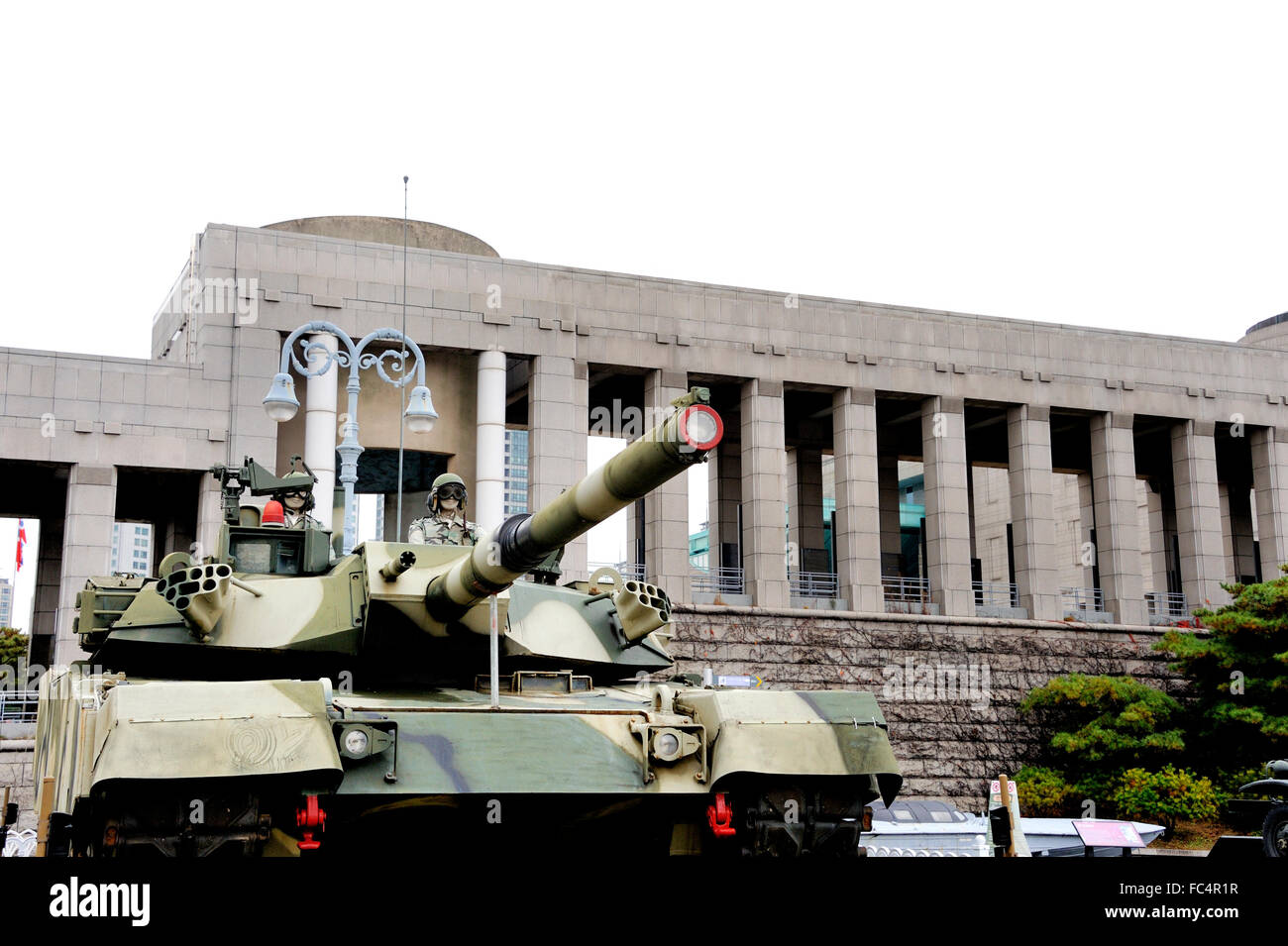 Seoul, South Korea - November 09, 2015: The Korean War Memorial Museum displays military equipment used in the Korean War. South Stock Photo