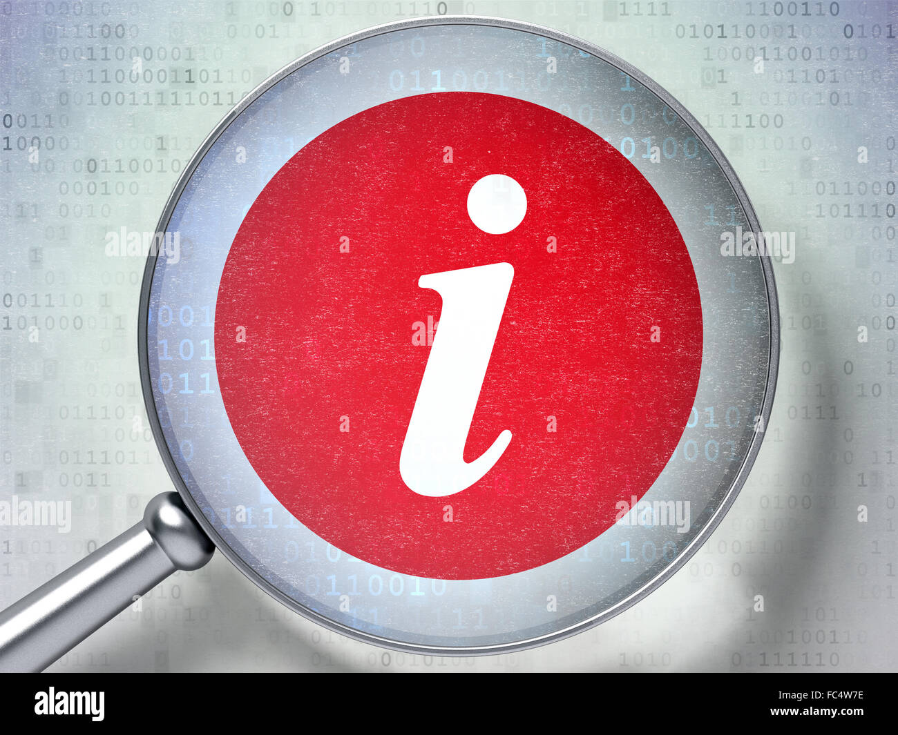 Web development concept: Information with optical glass on digital ...