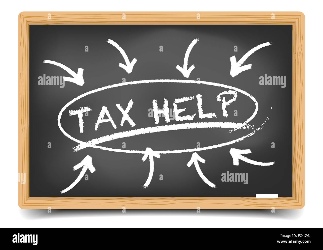 Tax Help Focus Stock Photo
