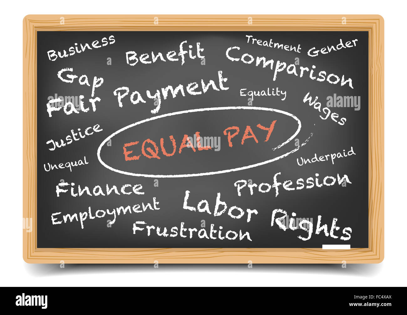 Wordcloud Equal Pay Stock Photo