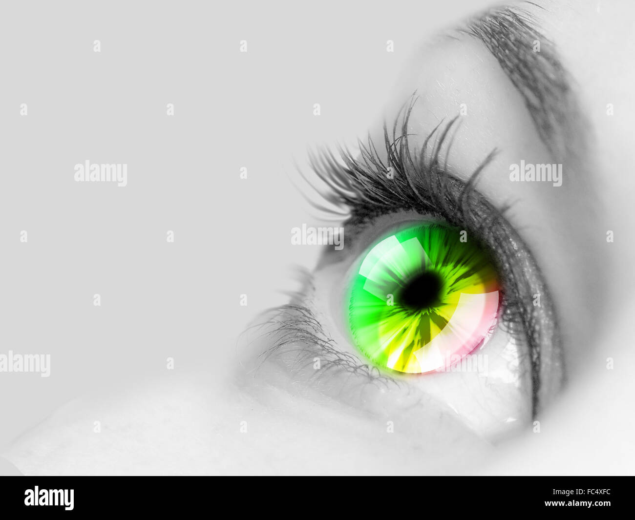 Colour image of a human eye close-up Stock Photo - Alamy