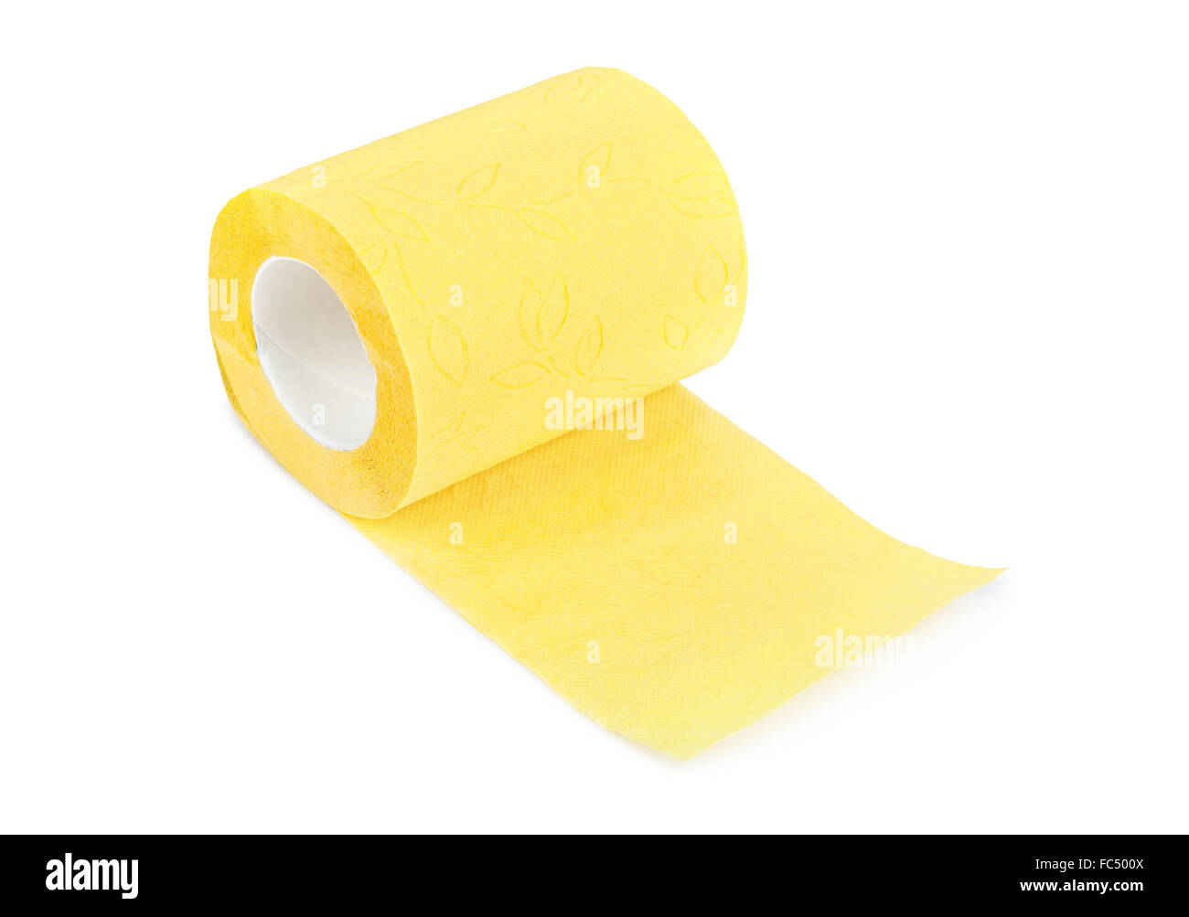 Yellow toilet paper Stock Photo Alamy