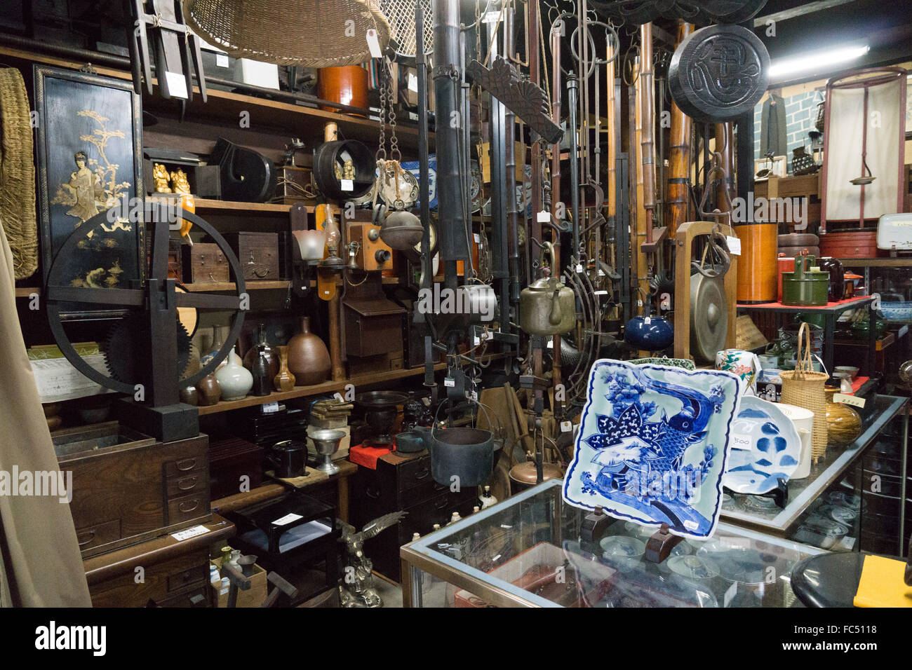 Junk, antique or thrift store in Takayama Japan Stock Photo Alamy