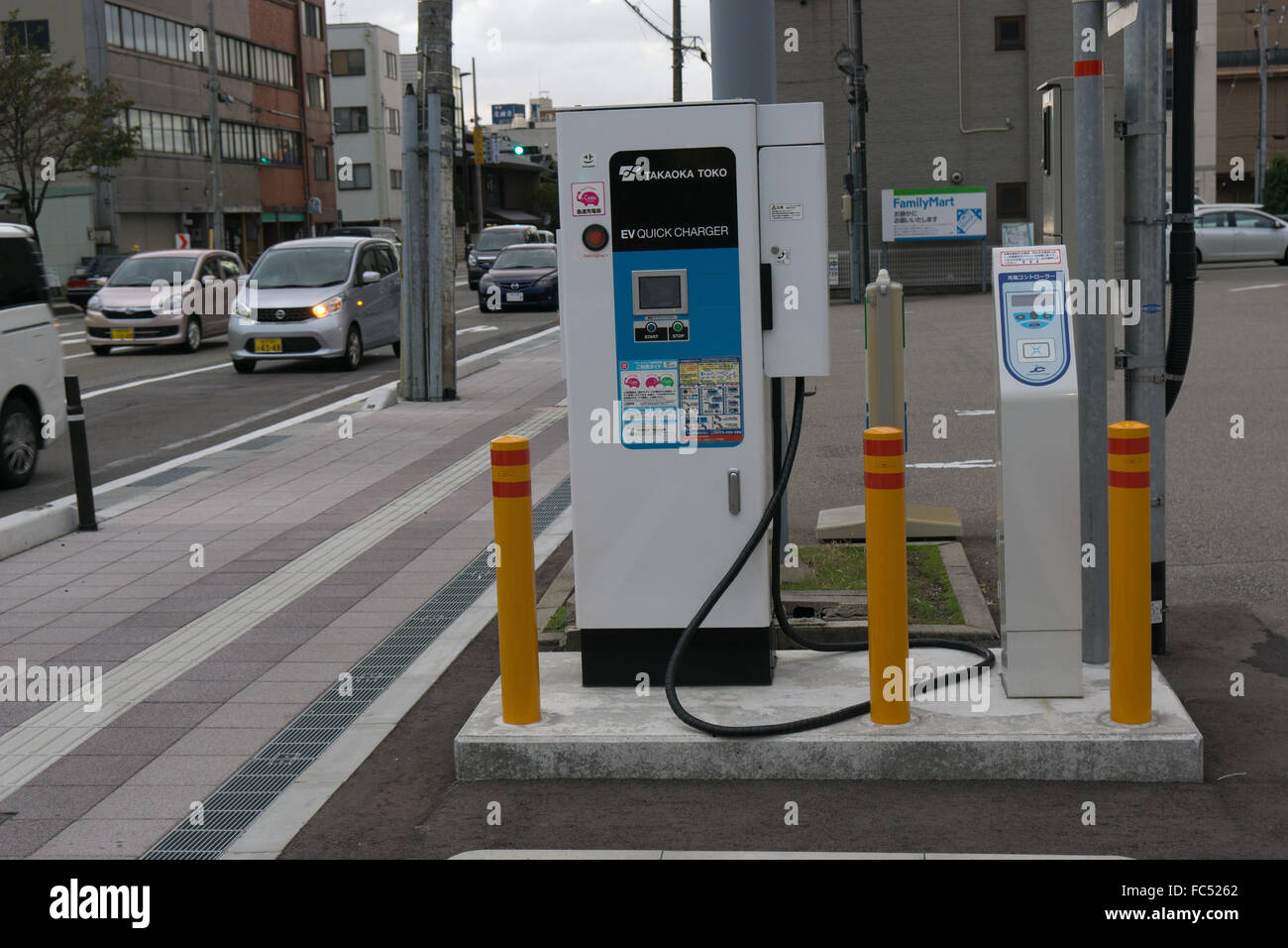 electric car charging station Kanazawa Japan Stock Photo Alamy