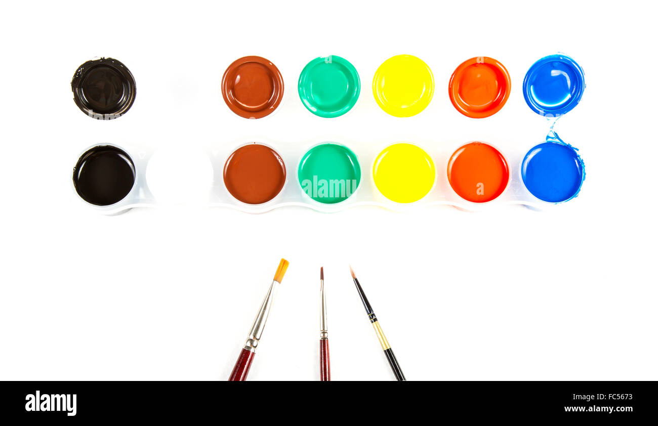 Paintbrushes and paint Stock Photo Alamy