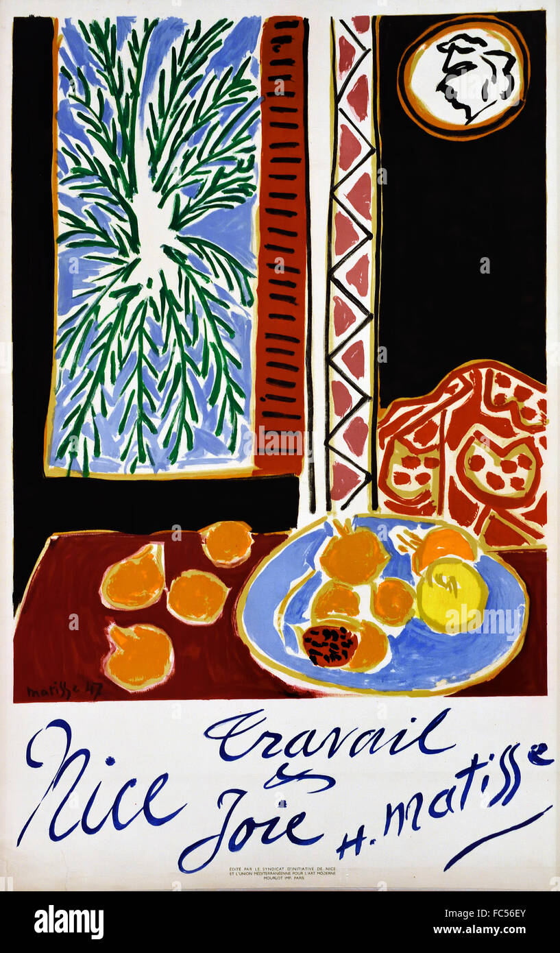 Nice Travail & Joie - Work and Joy 1947  Henri Matisse France French Painter Stock Photo