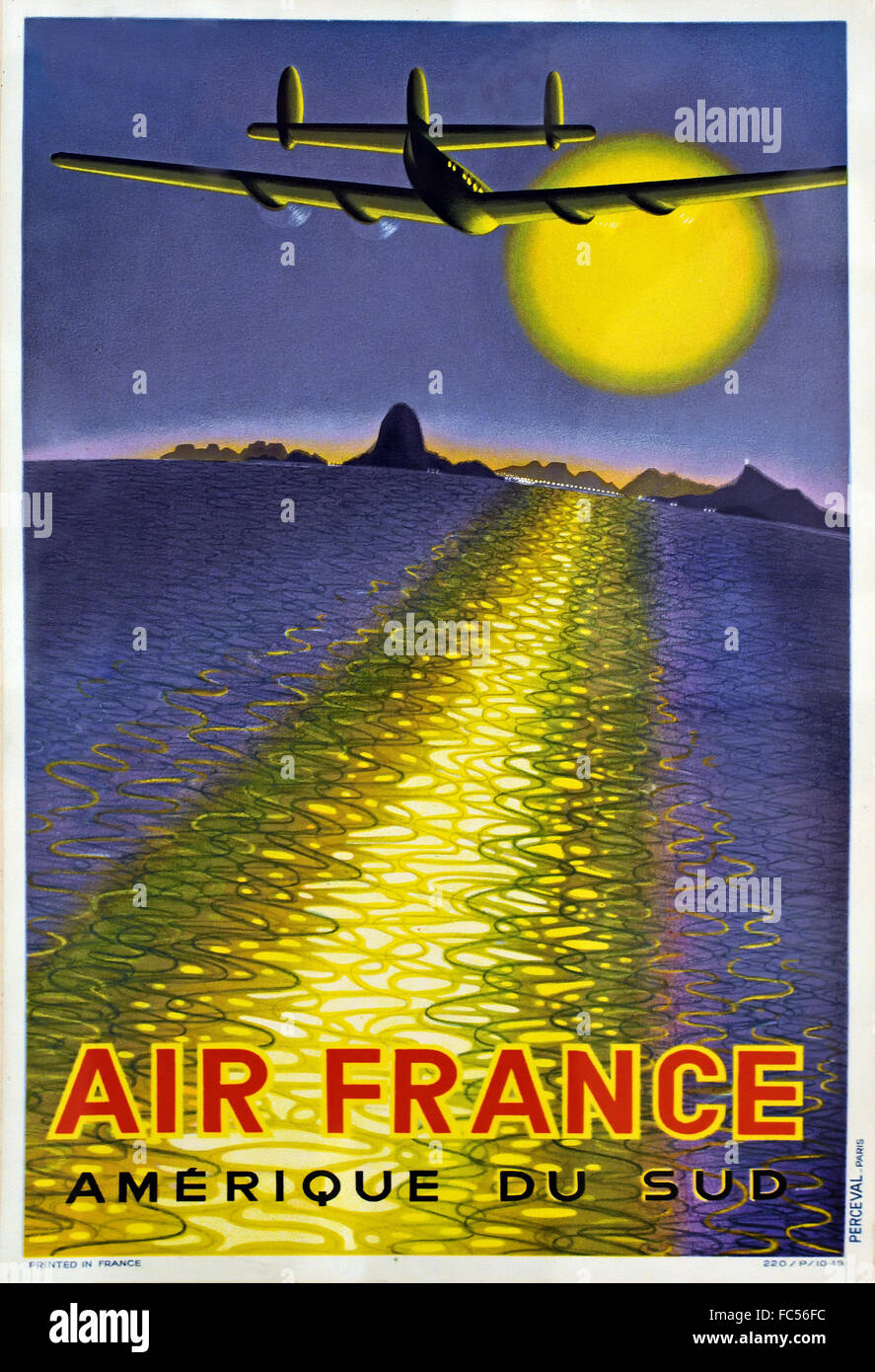 Air France America du Sud - South America 1948 Victor Vasarely  1908-1997 Painter France  Hungarian French Hungaria Stock Photo