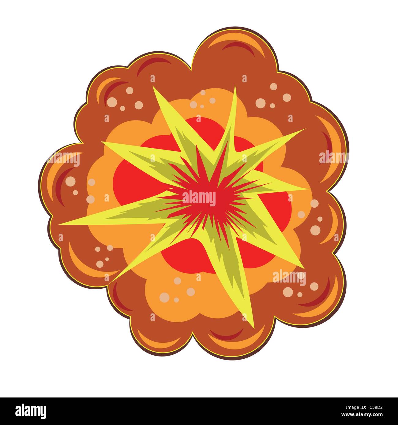 Star Explosion with Particles Stock Vector