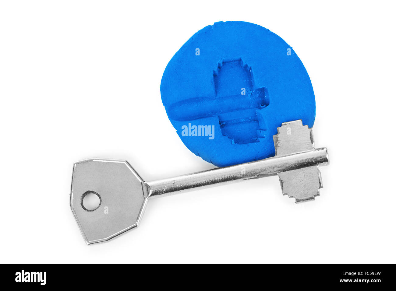 Key impression security concept Stock Photo Alamy