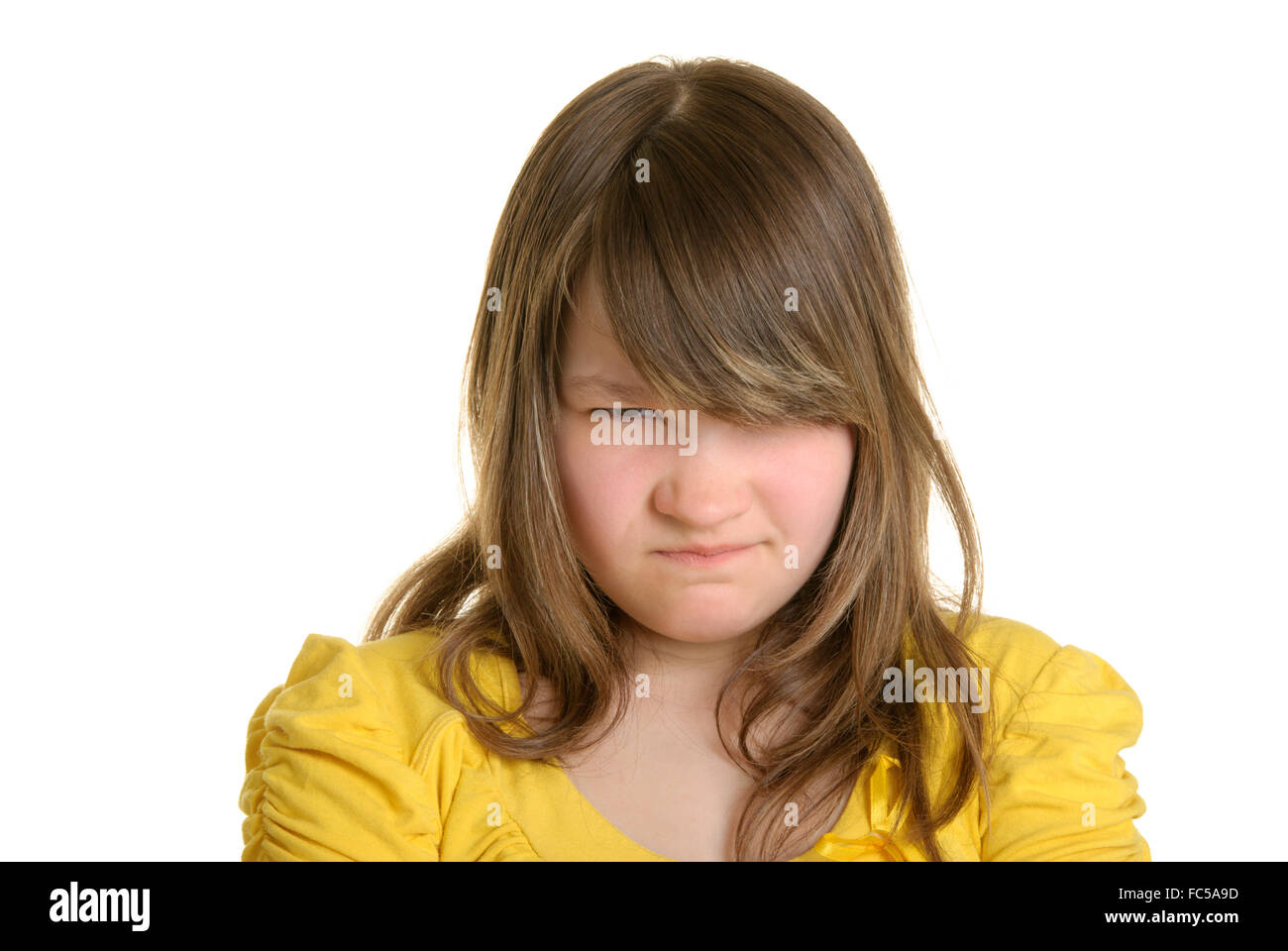 Offended and dissatisfied girl Stock Photo