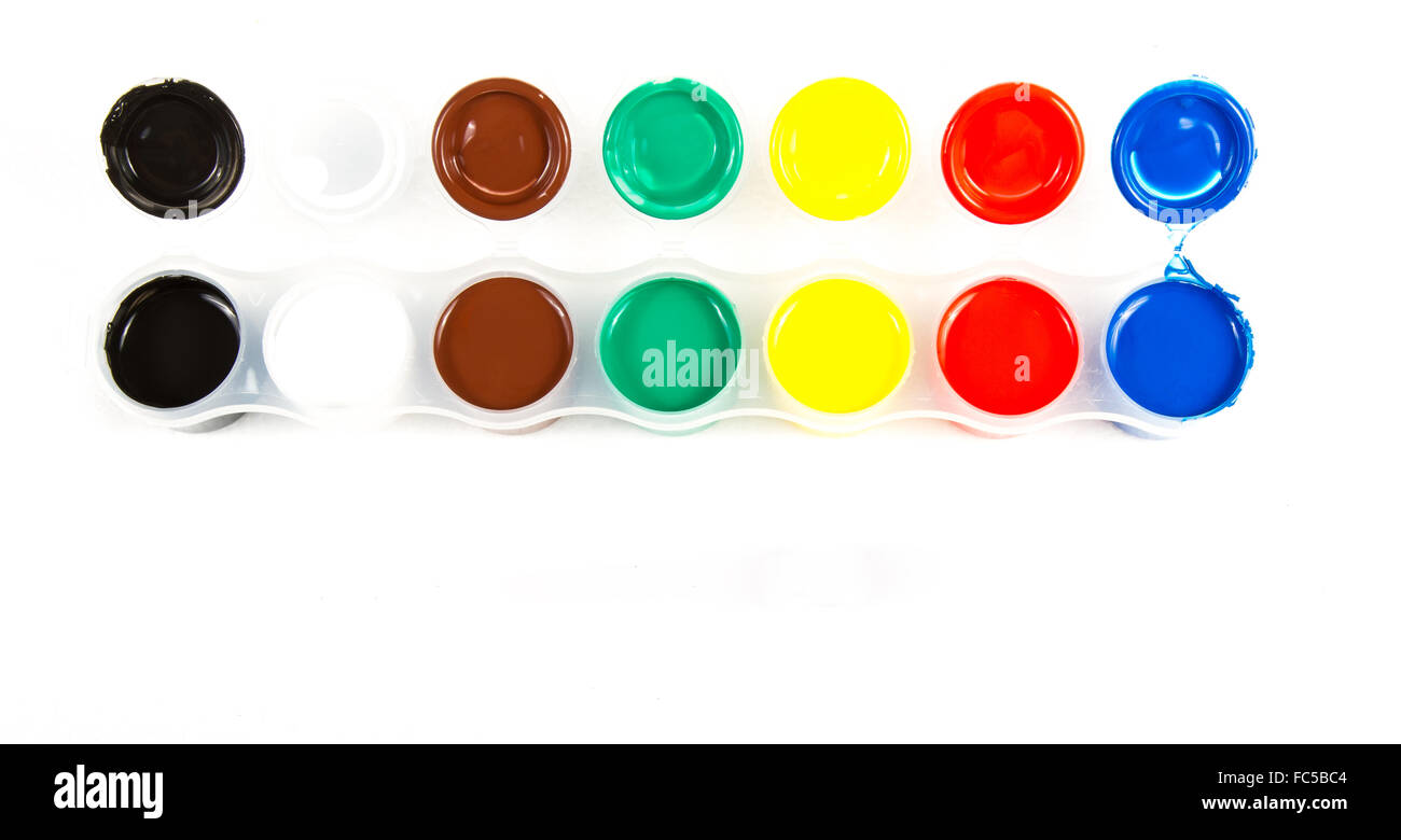 Paints into containers Stock Photo Alamy