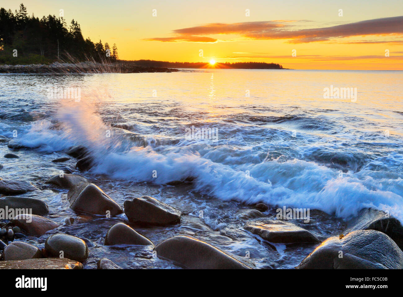 Sunrise, Schoodic Harbor, Schoodic Peninsula, Acadia National Park