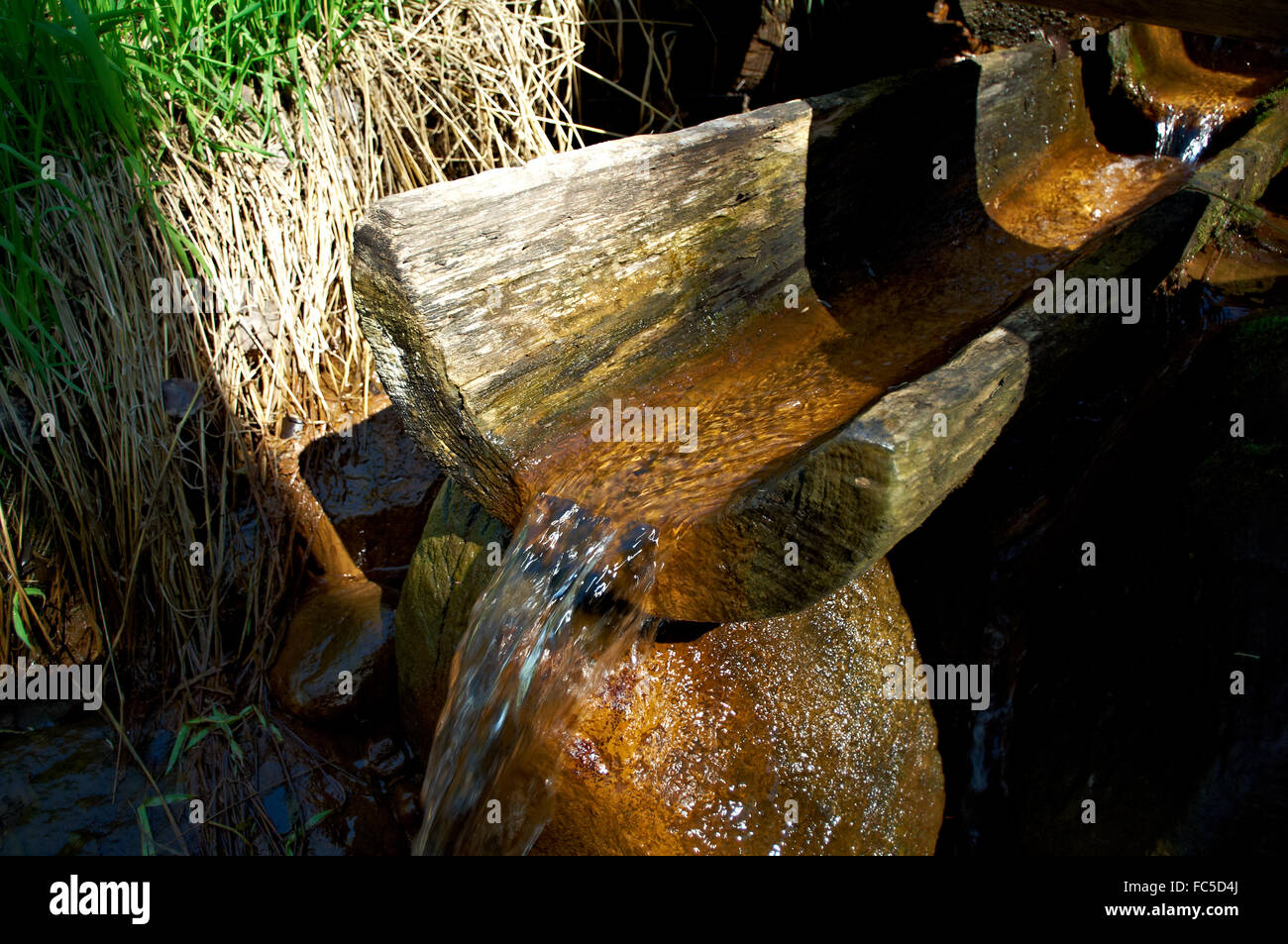Natural source of mineral curative water. Stock Photo