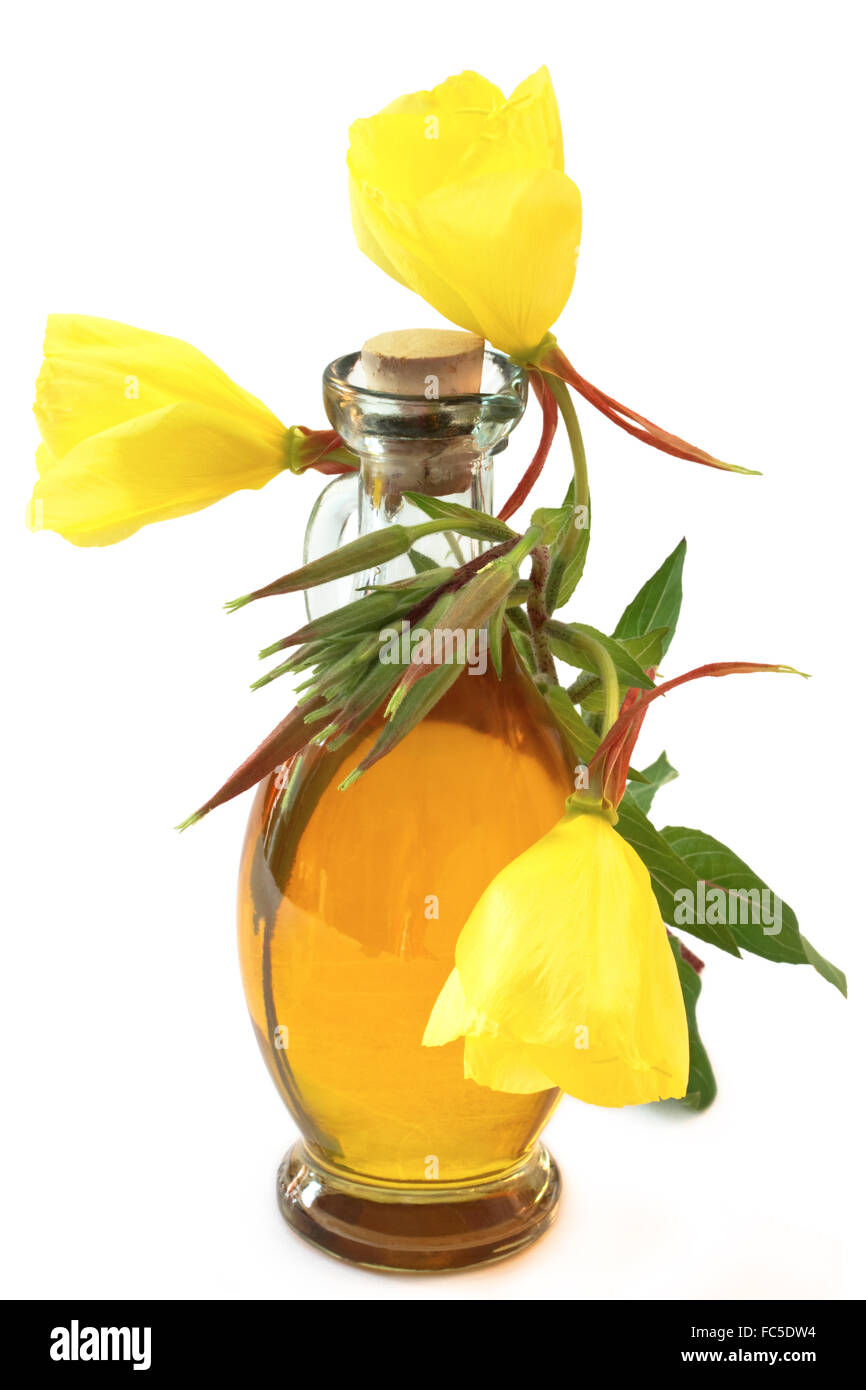 Evening primrose oil Stock Photo