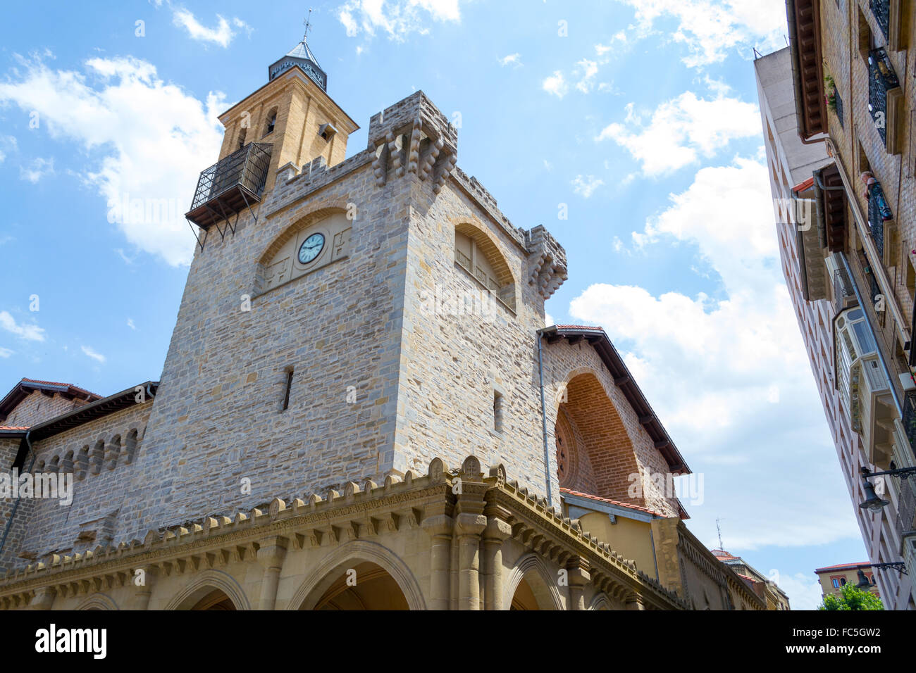 Saint Nicholas church in Pamplona Stock Photo