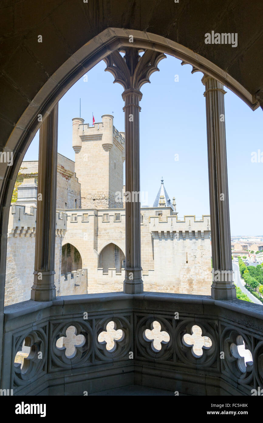 Balcony to a castle Stock Photo Alamy