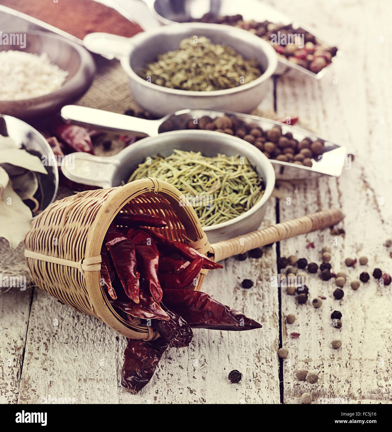 Spices And Herbs Stock Photo Alamy