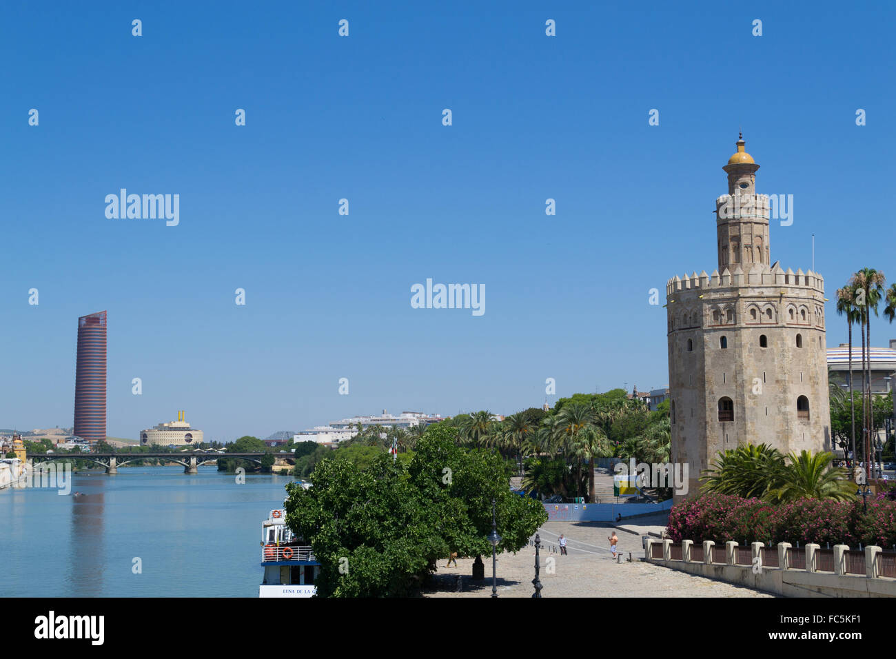 Gold tower by Guadalquivir Stock Photo