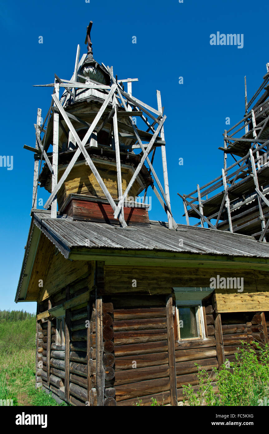 wooden chapel Stock Photo